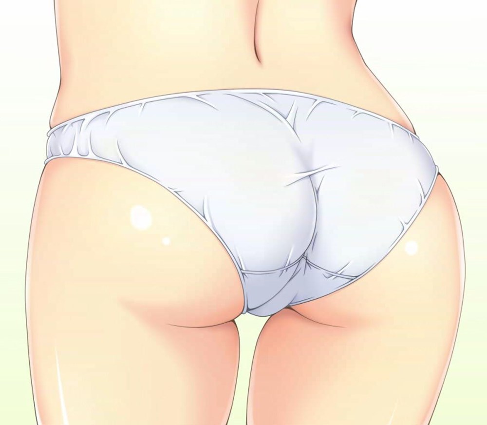 Anime white panties